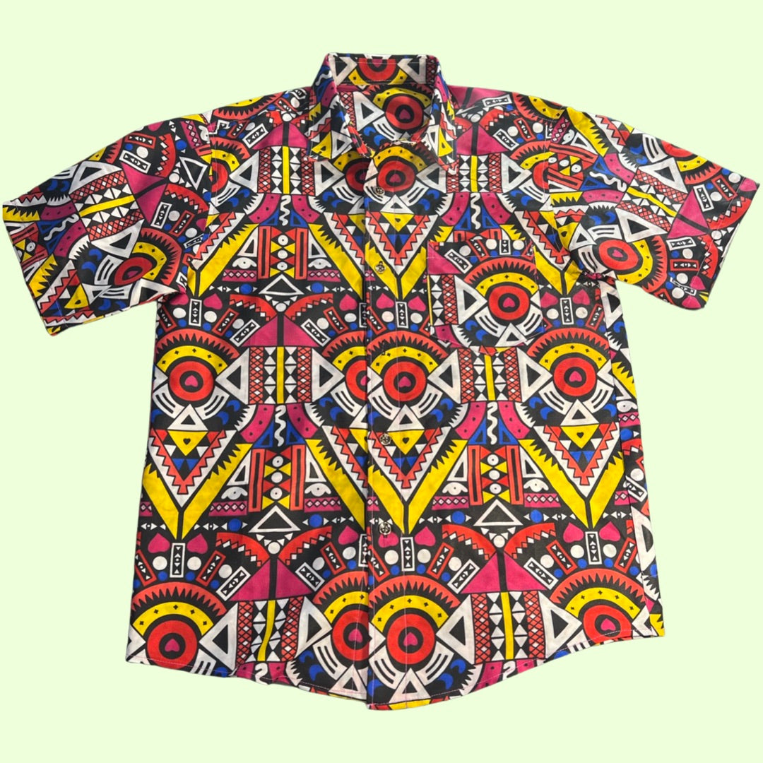 Short sleeve afro shirt